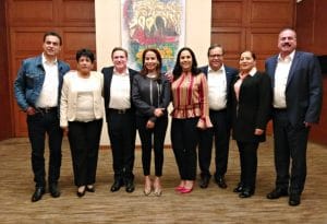 Fotonota Analiza Aispuro PEF 2020 junto a legisladores federales