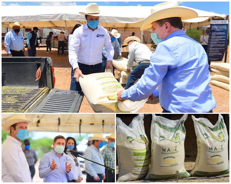 Entrega Gobernador 120 toneladas de suplemento en Santiago Papasquiaro (1)