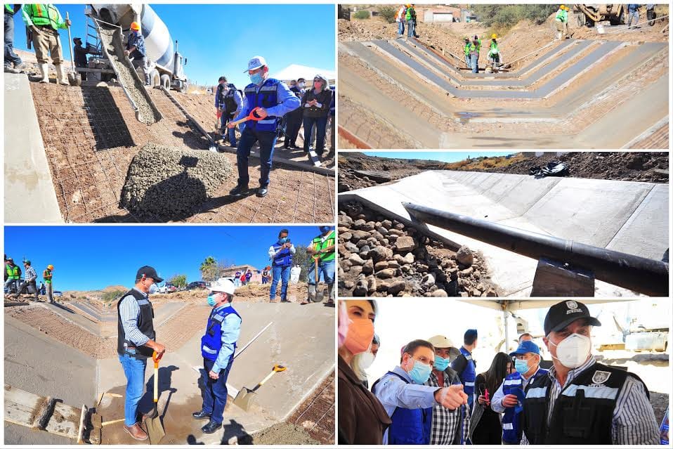 2. Supervisan Aispuro y Salum, avance en arroyo Las Mangas