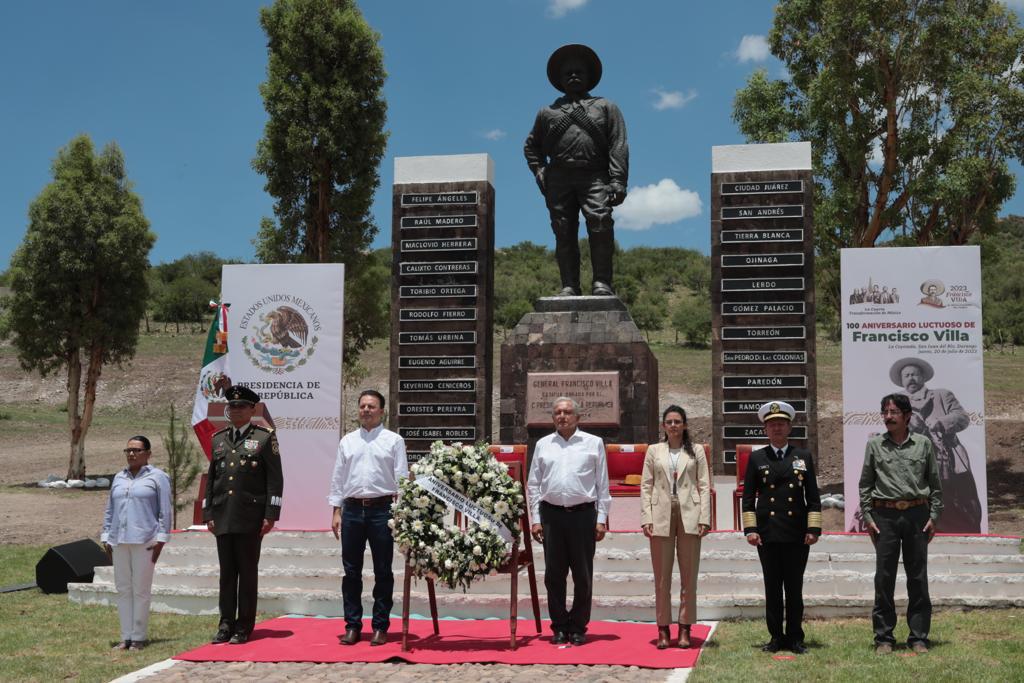 Conmemoran AMLO y Esteban, Centenario Luctuoso de Francisco Villa en La Coyotada