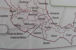 En el mapa de la República mexicana se documenta que el estado de Guanajuato es Querétaro y Querétaro es Guanajuato