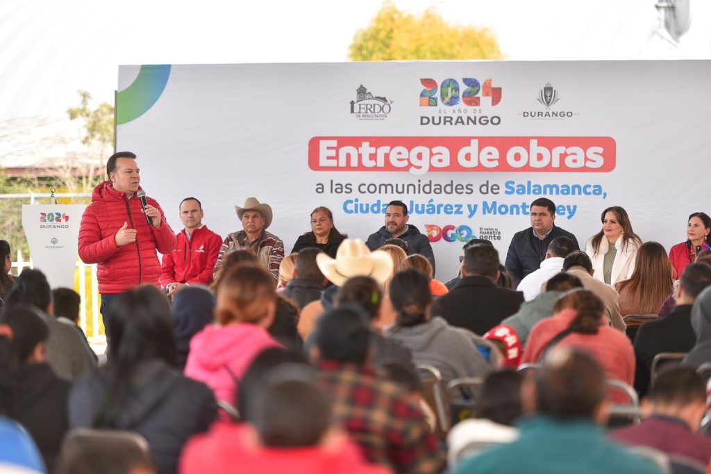 Antes no nos visitaban los Gobernadores ahora vino Esteban y nos trajo obras habitantes de Monterrey Lerdo 1