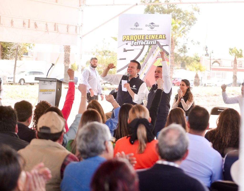 Arrancan Esteban y Toño construcción del primer Parque Lineal_ Durango contará con más áreas de convivencia para las familias (3)
