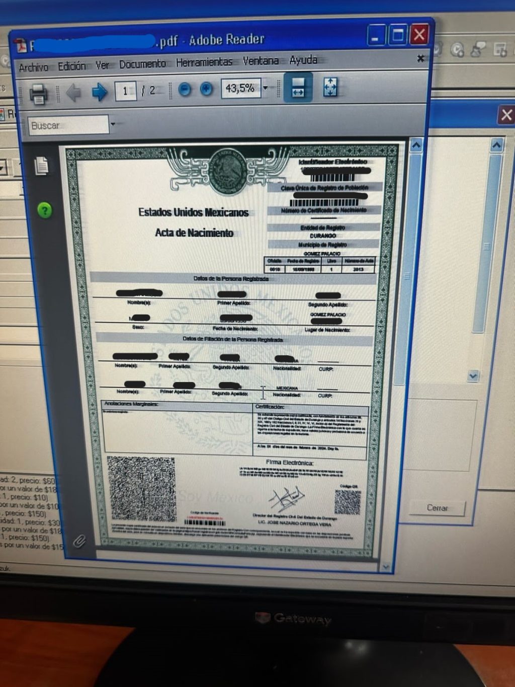 Fiscalia Actas falsas