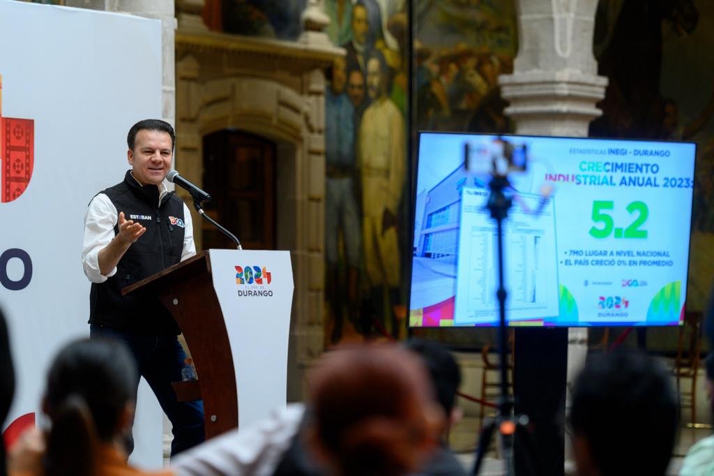 “Crecimiento industrial de Durango del 5.2% es porque somos chingones los duranguenses, tenemos mucho talento, hay que creérnosla” Gobernador Esteban 2