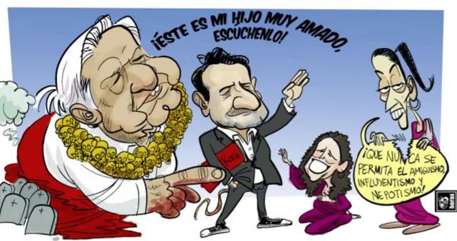 Andres Lopez Beltran Dando ordenes en palacio nacional de mexico