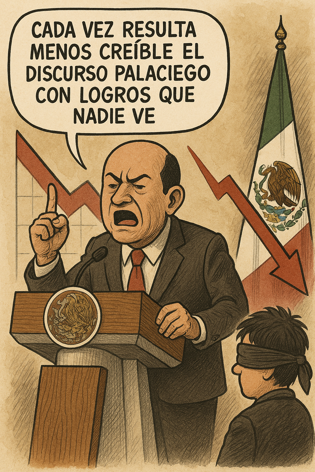 Cada vez resulta menos creíble el discurso palaciego con logros que nadie ve en el gobierno de México 1