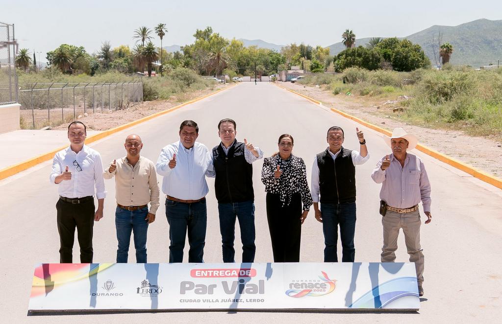 1-Con la pavimentación de tres avenidas, Esteban y Homero mejoran la movilidad y elevan la calidad de vida en Lerdo (1)
