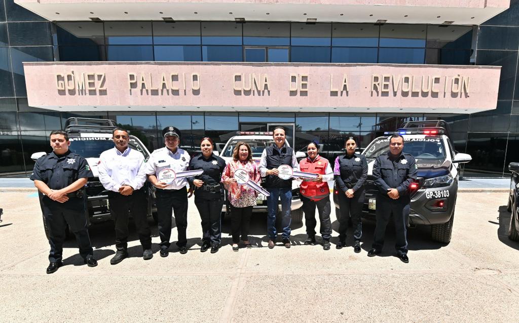 1-Esteban y Lety refuerzan seguridad en Gómez Palacio con patrullas y unidad de rescate
