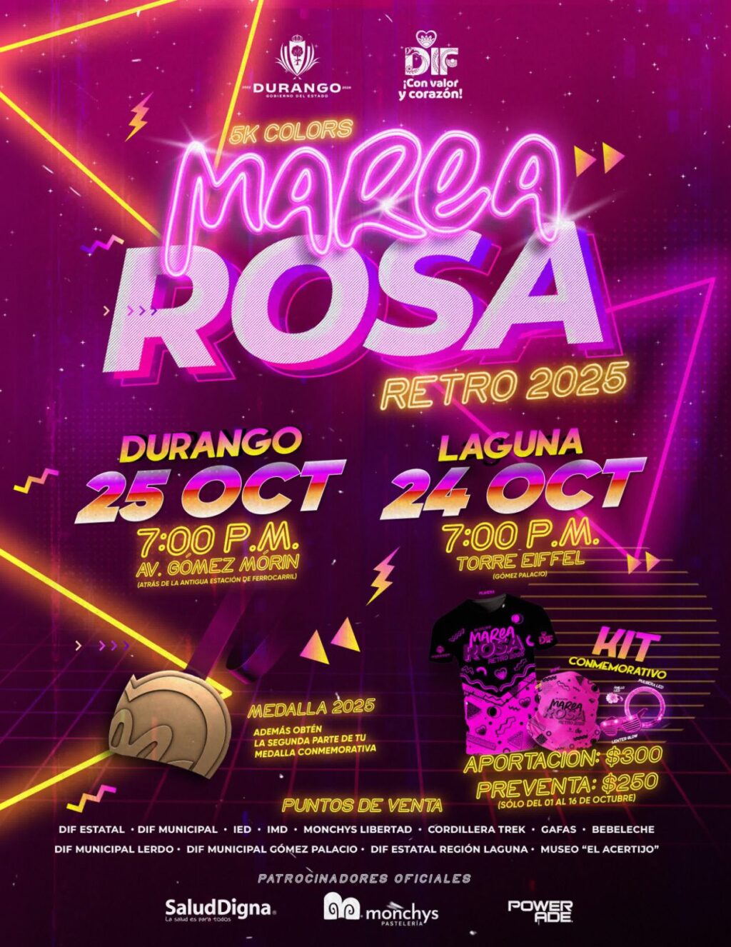 DIF Estatal te invita a unirte a la Marea Rosa Retro 2025, en apoyo a la prevención del cáncer de mama