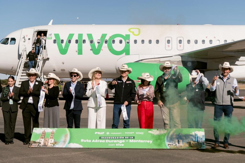 Llega a Durango el primer vuelo de Viva Aerobus desde Monterrey; se fortalece la conectividad aérea del estado (4)