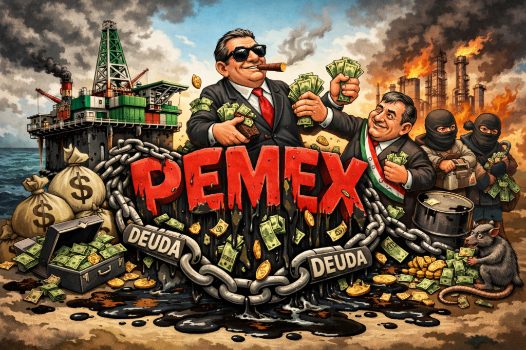 Pemex la petrolera más endeudada y corrupta del mundo