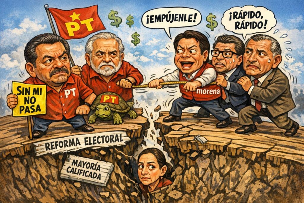 pt y morena chocan x reforma electoral