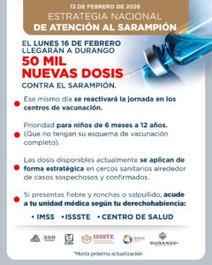 Estrategia Nacional de Atención al Sarampión en Durango