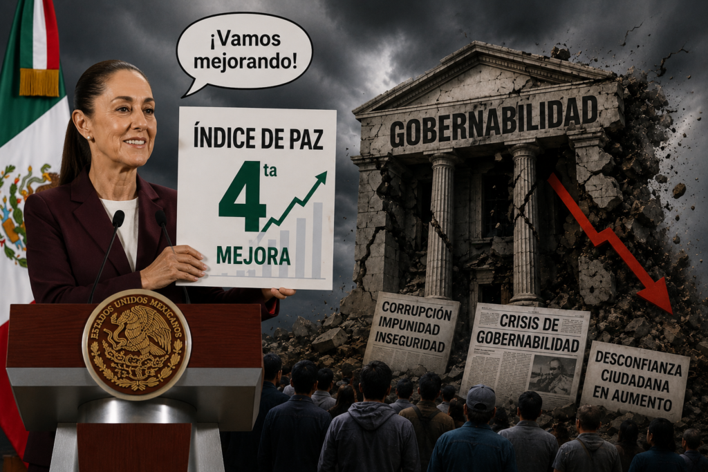 Presumen pírrica mejora en Índice de Paz, pero omiten caída en gobernabilidad