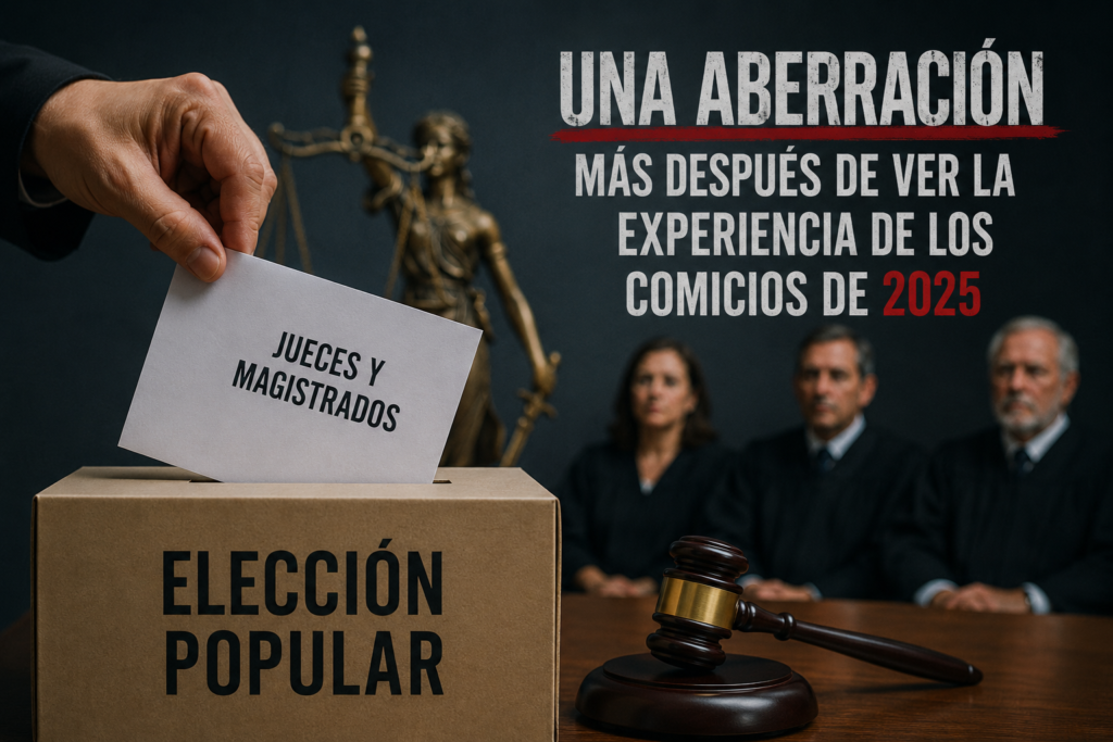 la elección de jueces y magistrados me parece una aberración, mucho más después de ver la experiencia de los comicios de 2025