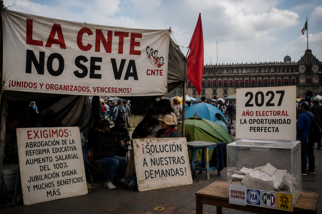 La CNTE no se va. En 2027 la veremos en su plantón anual exigiendo lo mismo