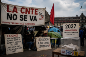 La CNTE no se va. En 2027 la veremos en su plantón anual exigiendo lo mismo