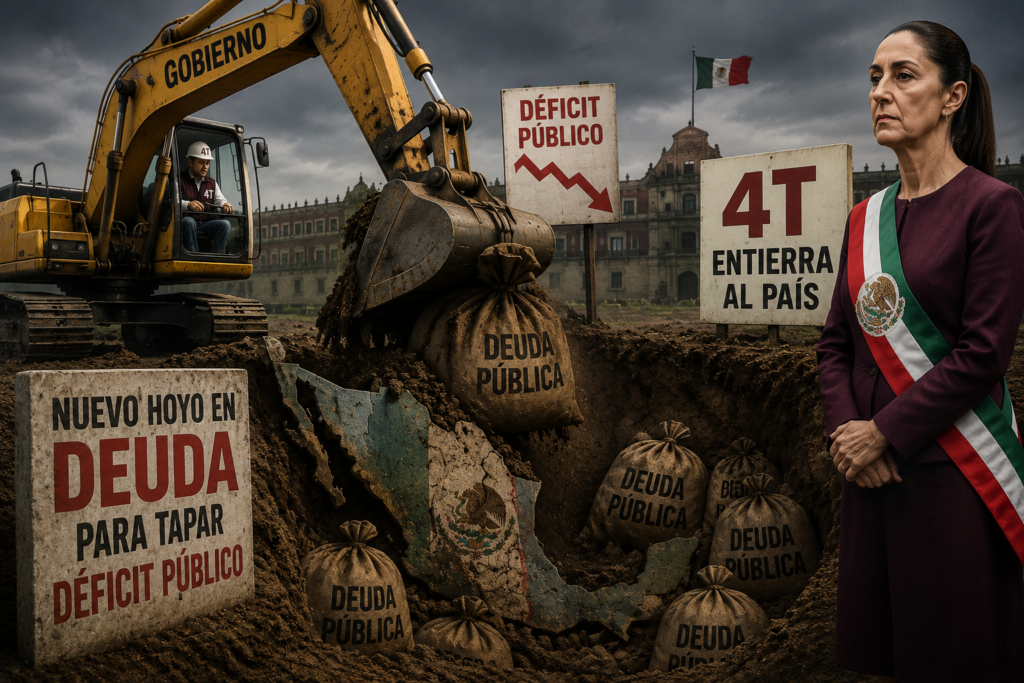 Nuevo hoyo en deuda para tapar déficit público; 4T entierra al país