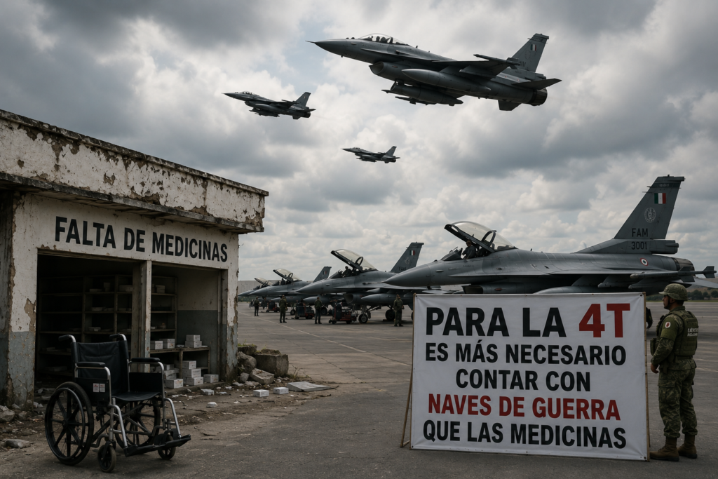 Para el gobierno de la 4T es más necesario contar con naves de guerra que las medicinas