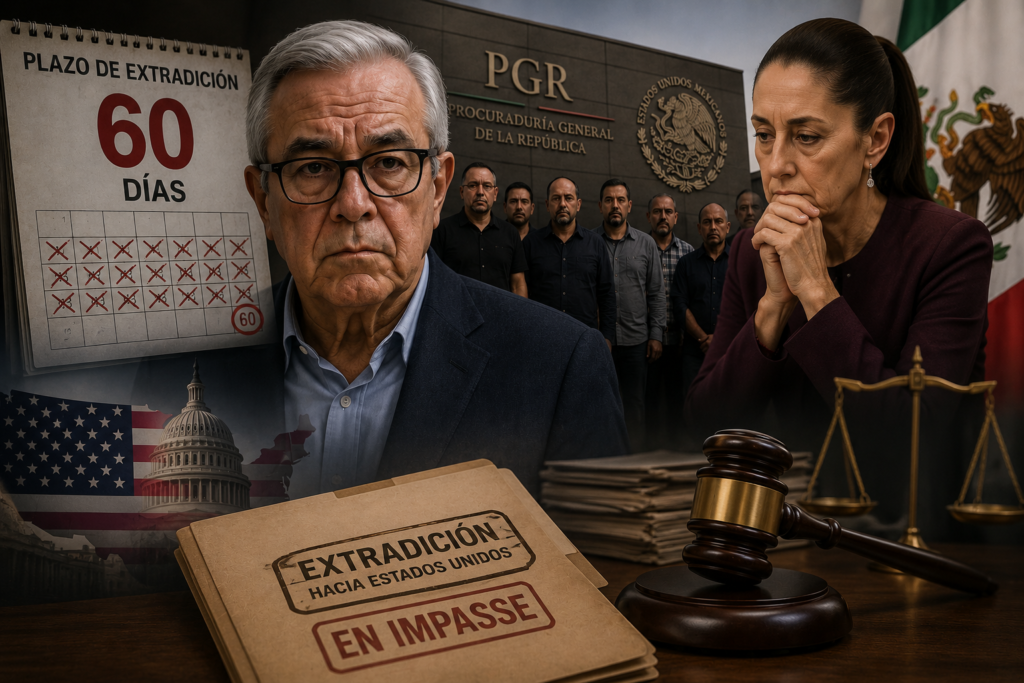 Se cumplen los 60 días de plazo para la extradición hacia Estados Unidos de Rubén Rocha y ocho coacusados, pero tal parece que todo sigue en un impasse