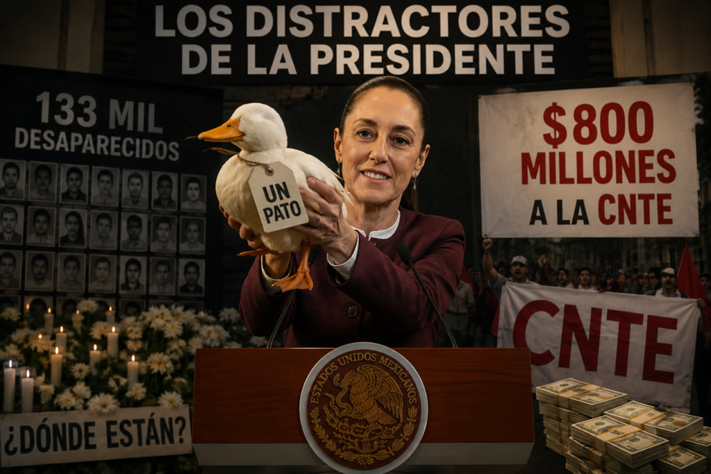 Un pato para ocultar 133 mil desaparecidos y 800 millones a la CNTE
