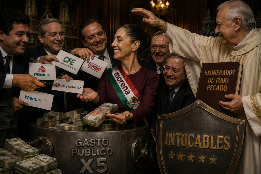 Les dan empresas, quintuplican gastos y los exoneran de todo pecado