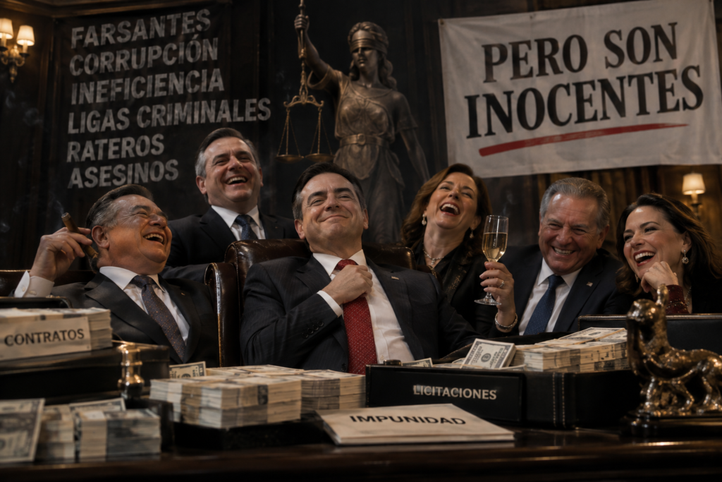 Farsantes Corrupción, ineficiencia, ligas criminales, rateros, asesinos, pero son inocentes