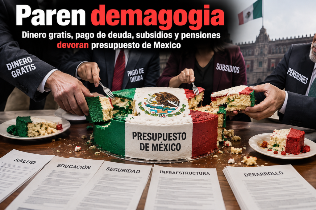 Paren demagogia Dinero gratis, pago de deuda, subsidios y pensiones devoran presupuesto