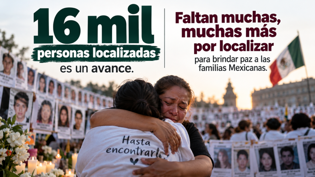 16 Mil Localizados, Aún Faltan Muchas Más
