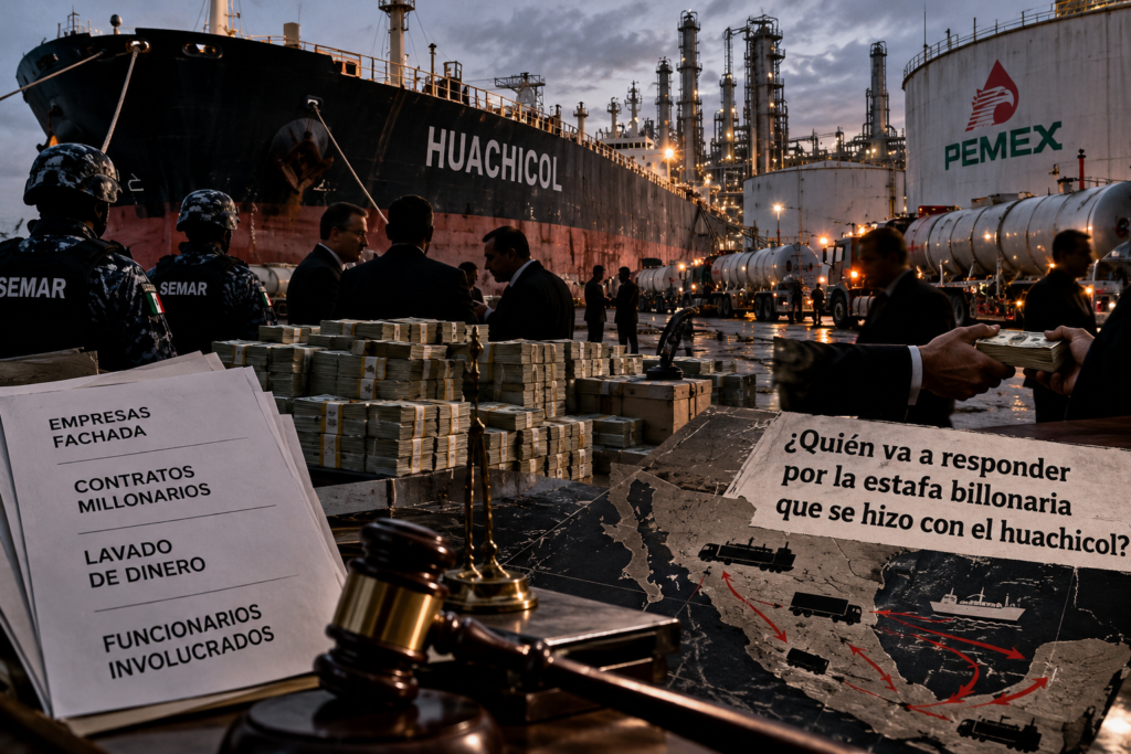 Escándalo del huachicol en el puerto